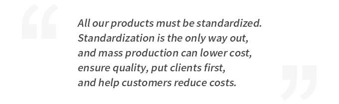 Product standardization